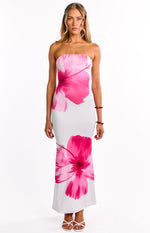 Arizona Pink Floral Print Maxi Dress Image