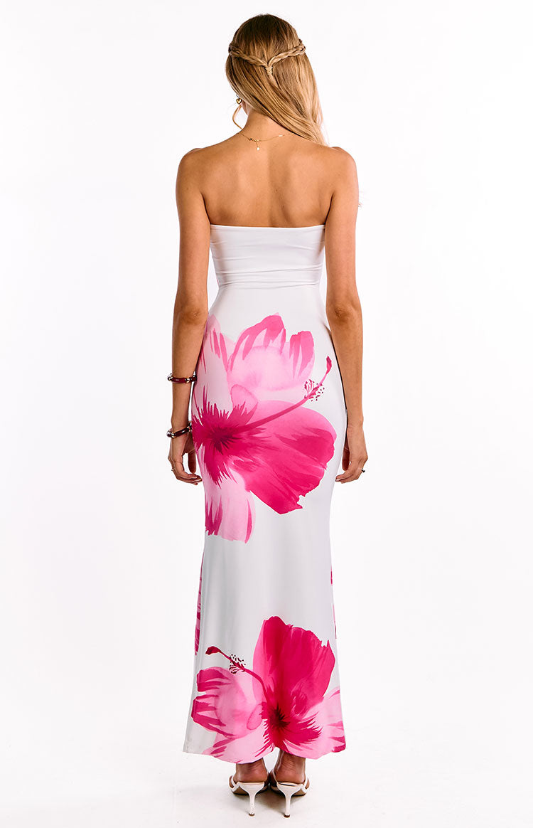 Arizona Pink Floral Print Maxi Dress Image