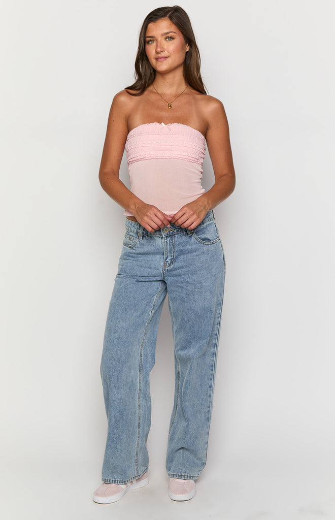 Sarah Ruffle Top - Hot Pink
