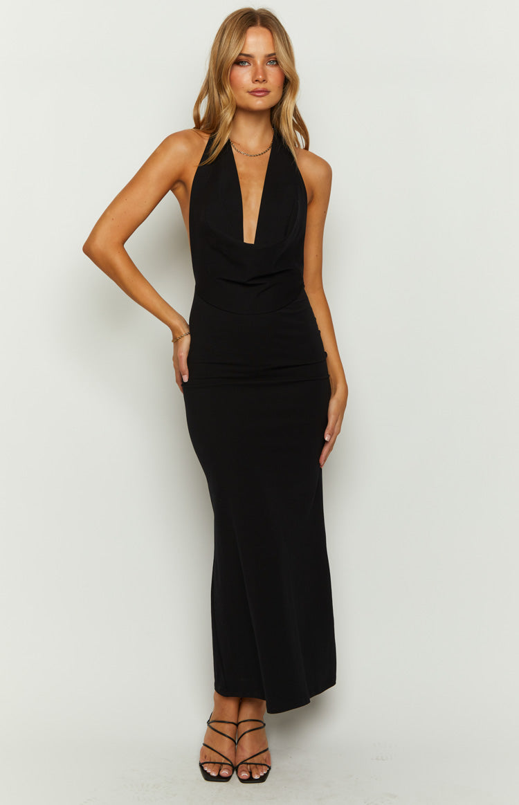 Shop Formal Dress - Aura Black Maxi Dress featured image
