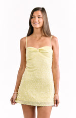 Bailee Yellow Sequin Mini Dress Image