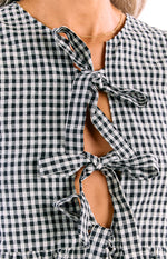 Baxter Black Gingham Top Image