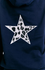 Beginning Navy Leopard Star Hoodie Image