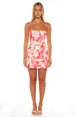 Bellie Red Floral Mini Dress Image