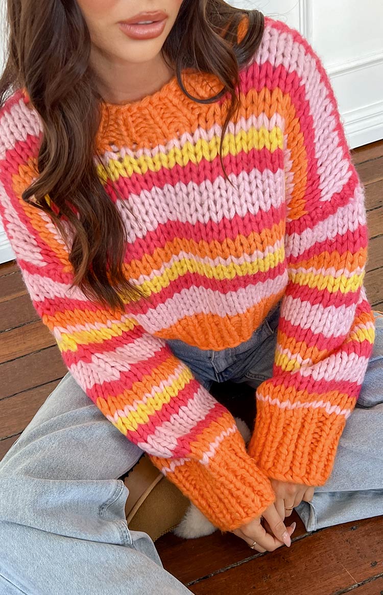 Belmont Pink Stripe Sweater Image