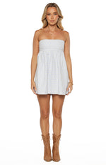 Berrie Blue Strapless Mini Dress Image