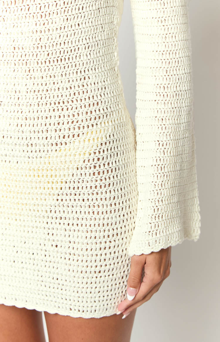 Boston White Crochet Mini Dress – Beginning Boutique