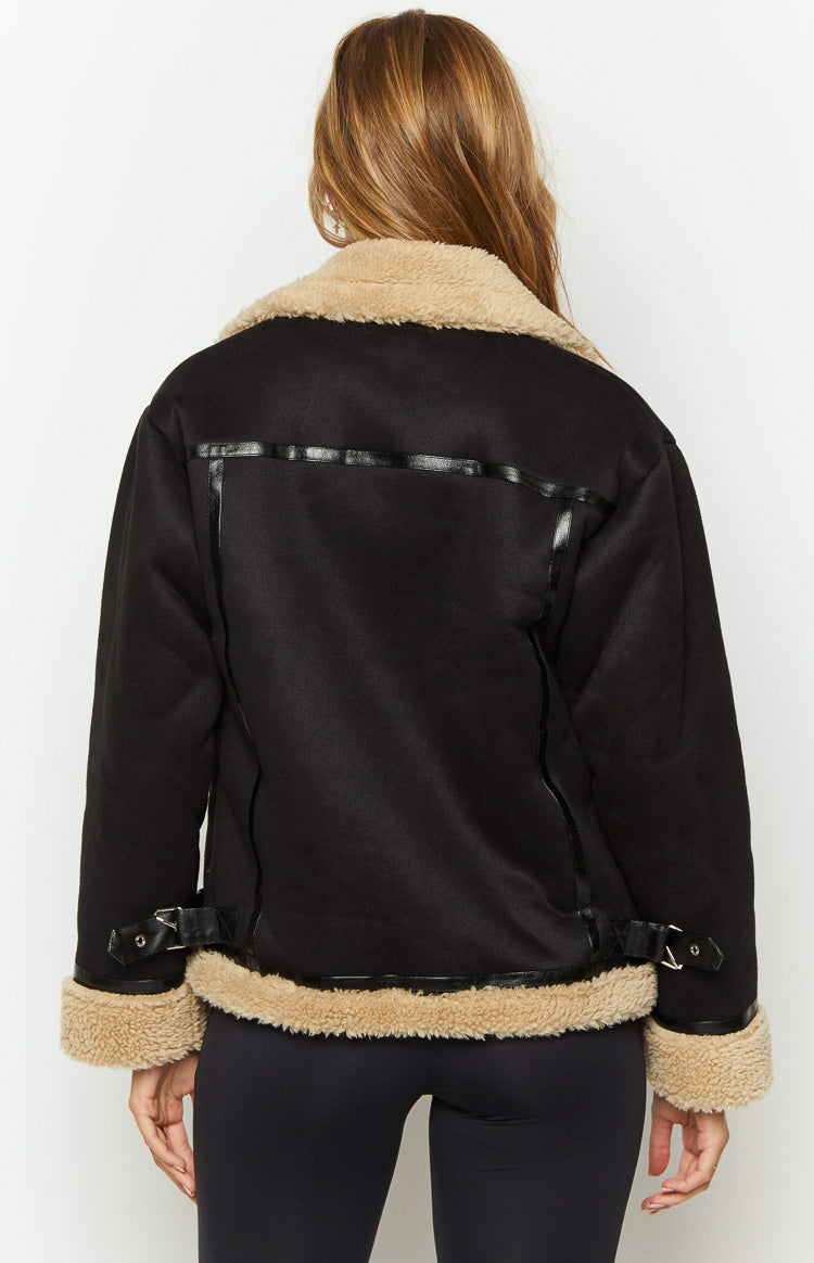 Calliope Black Aviator Jacket Image