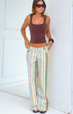 Carrie Multi Stripe Low Rise Jeans - PRE ORDER