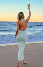 Charlette Green Cowl Neck Maxi Dress Image