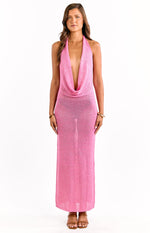 Charlette Pink Knit Maxi Dress Image