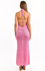 Charlette Pink Knit Maxi Dress Image