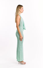 Charlette Green Cowl Neck Maxi Dress Image