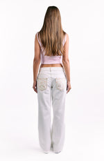 Charli White Low Waist Baggy Leg Jeans Image