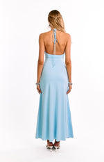 Chevelle Light Blue Halter Maxi Dress Image