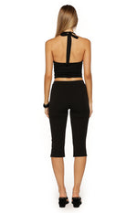 City Lights Black Jersey Capri Pants Image