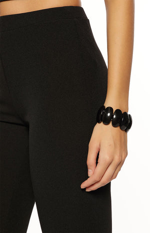 City Lights Black Jersey Capri Pants