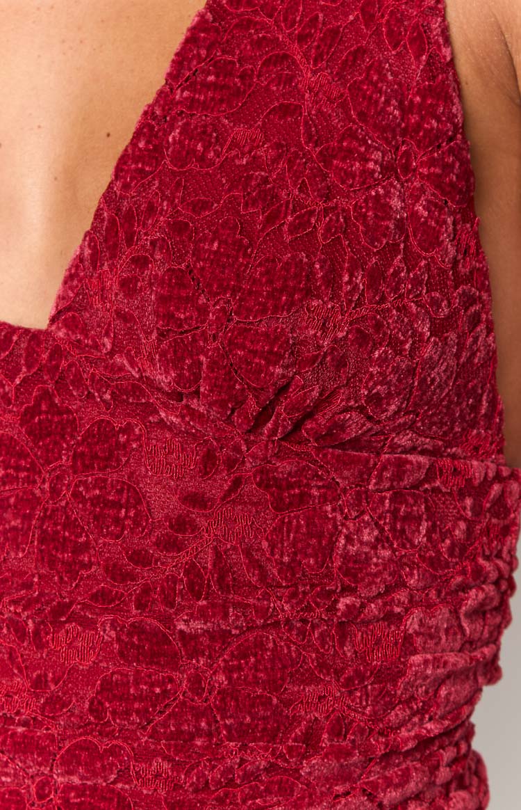 Clancy Rope Top Clancy Red Velvet Crop Top | Beginning Boutique AU
