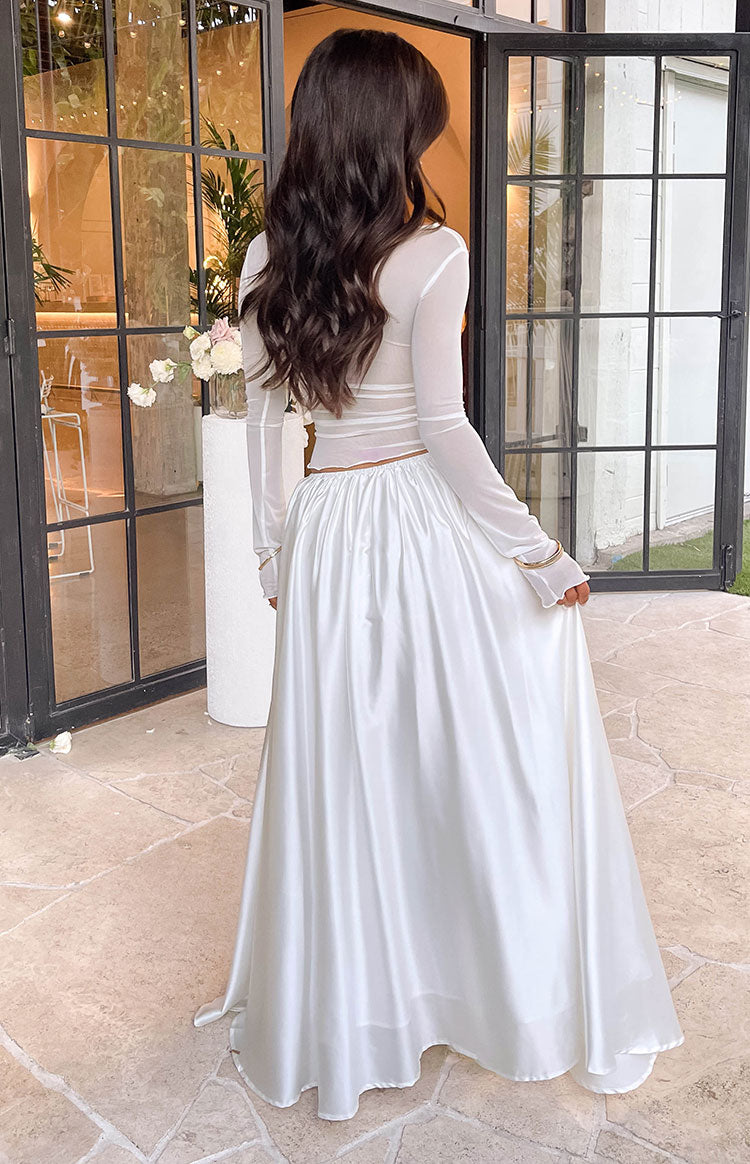 CASSIE MAXI SKIRT WHITE