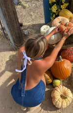 Corbin Denim Halter Neck Mini Dress Image