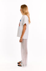 Cordelia White Sequin Wide Leg Pants Image