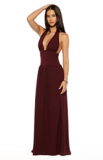 Cosette Burgundy Maxi Dress Image