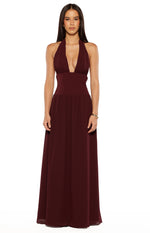 Cosette Burgundy Maxi Dress Image
