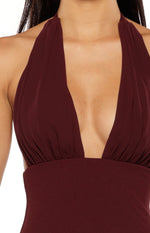 Cosette Burgundy Maxi Dress Image