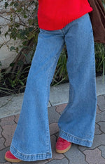 Dandy Mid Wash Denim Flare Jeans Image