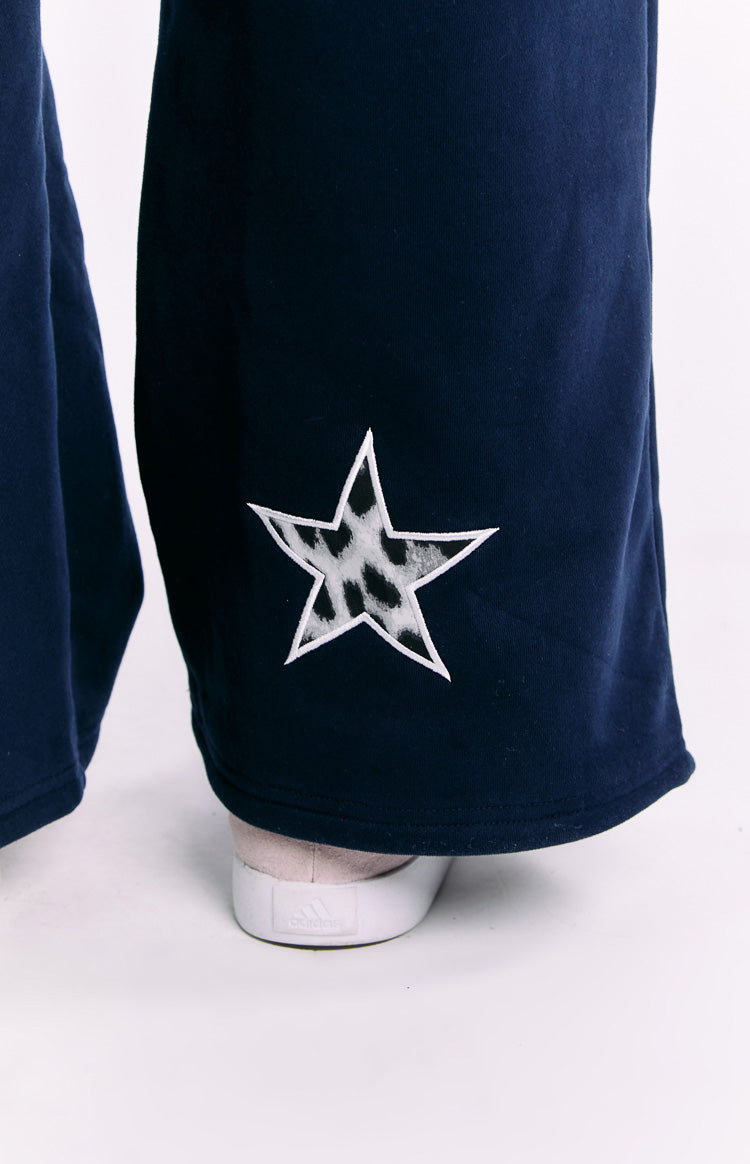 Dania Navy Leopard Star Track Pants Image