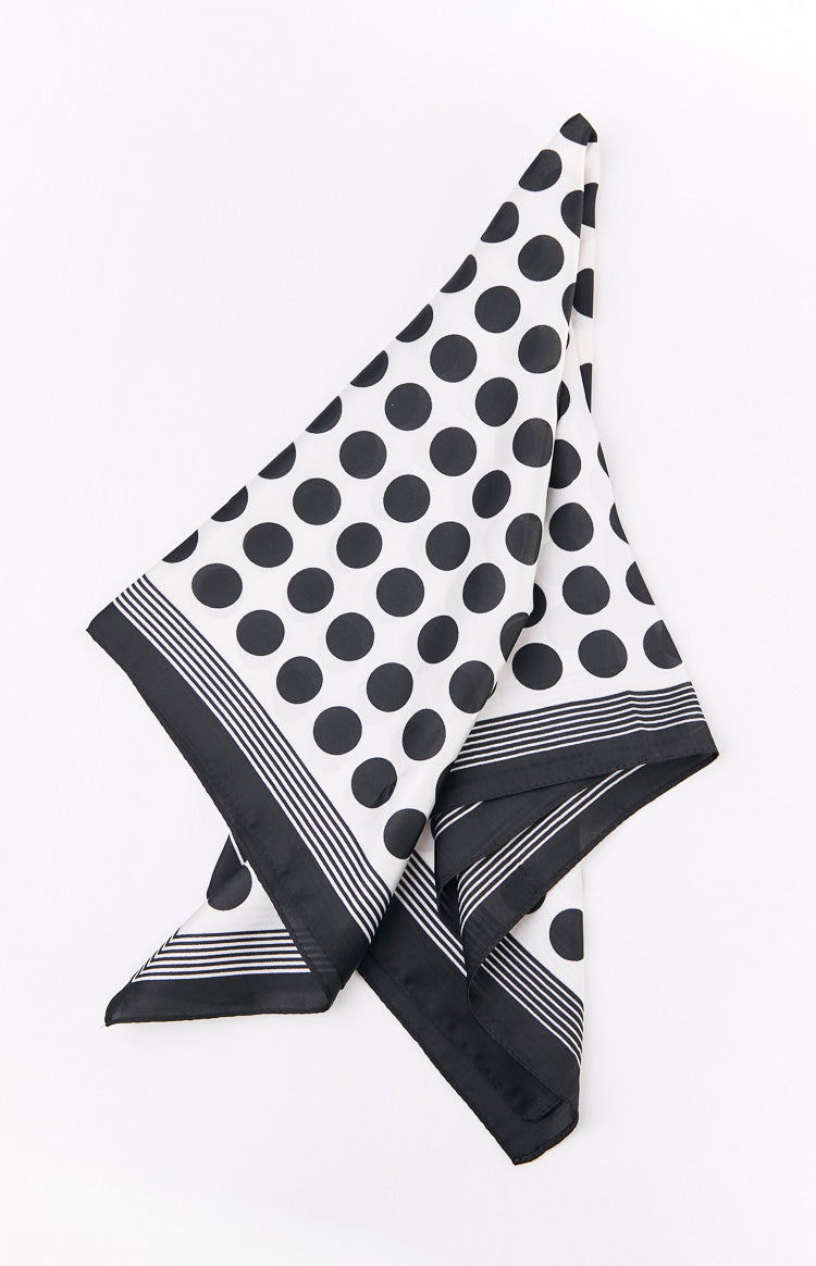 Darla Black Polka Dot Multi Wear Scarf Image