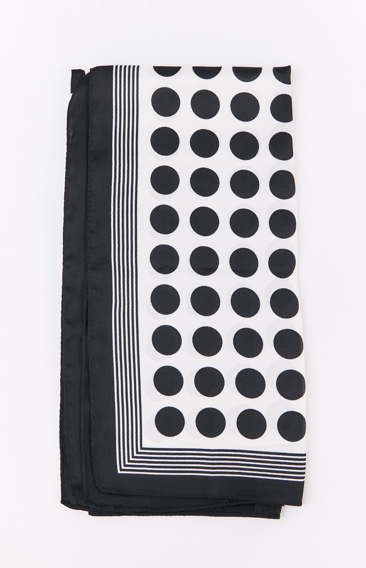 Darla Black Polka Dot Multi Wear Scarf Image