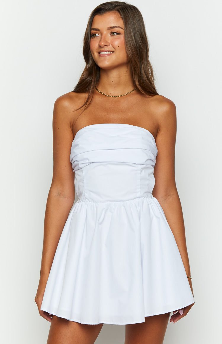 Declynn White Strapless Mini Dress Image