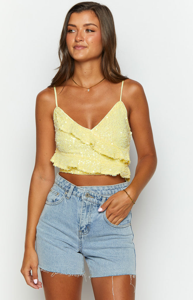 Dolly Yellow Sequin Crop Top – Beginning Boutique Dolly Yellow Sequin Crop Top – Beginning Boutique