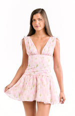 Effie Pink Floral Mini Dress Image