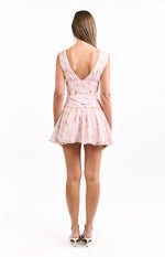 Effie Pink Floral Mini Dress Image
