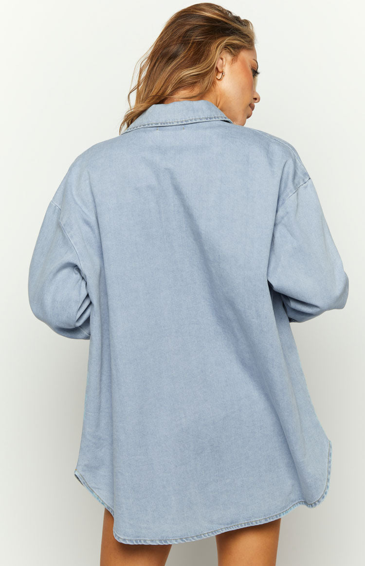 Eleanora Blue Denim Button Up Shirt Image