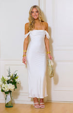 Ella White Off Shoulder Formal Dress Image