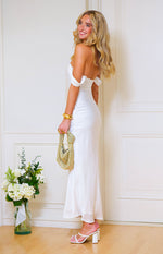Ella White Off Shoulder Formal Dress Image