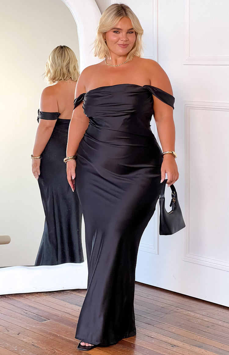 Ella Black Off Shoulder Formal Maxi Dress | Beginning Boutique AU Ella Black Off Shoulder Formal Maxi Dress | Beginning Boutique AU