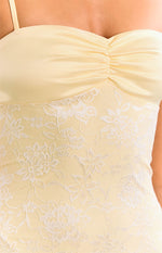 Ely Yellow Lace Maxi Formal Dress Image