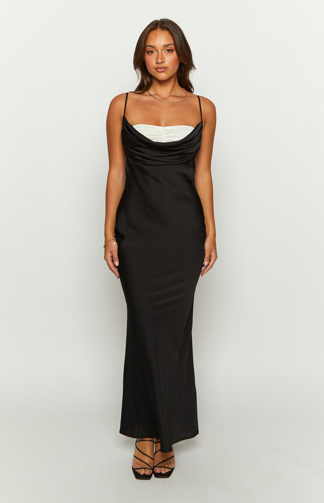 Evelyn Strapless Satin Maxi Gown (Dusty Blue) main image 0