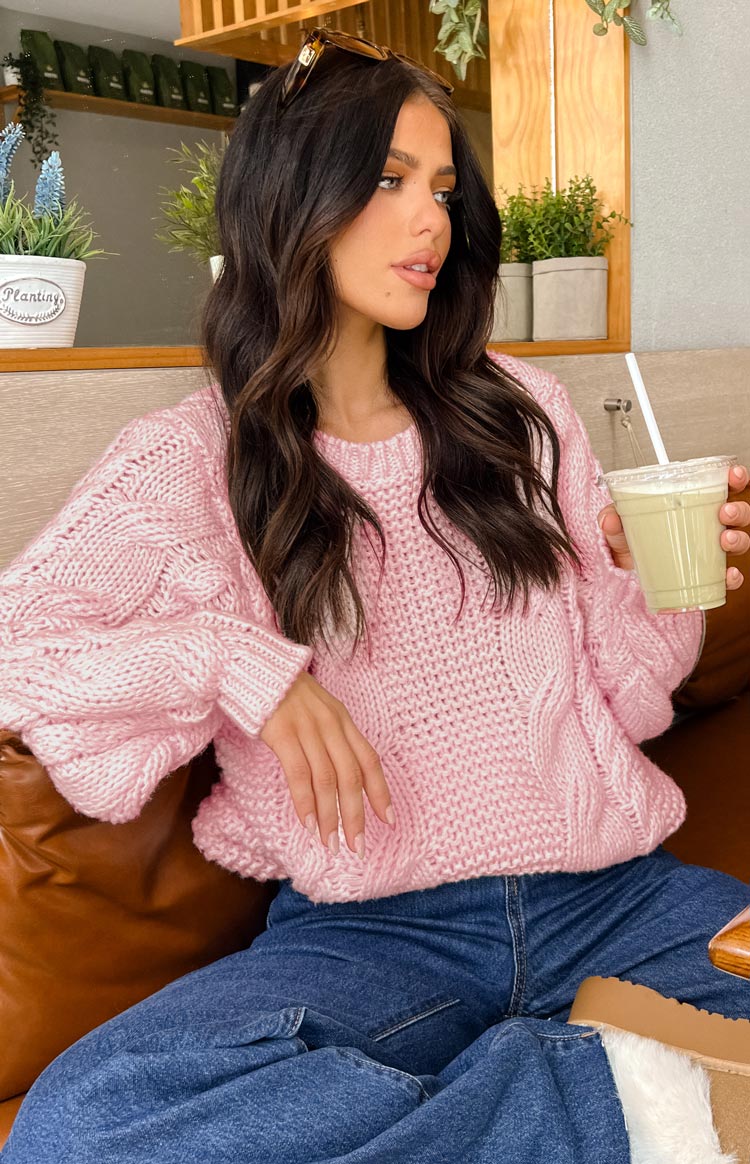 Everlea Pink Cable Knit Sweater BB Exclusive Australia