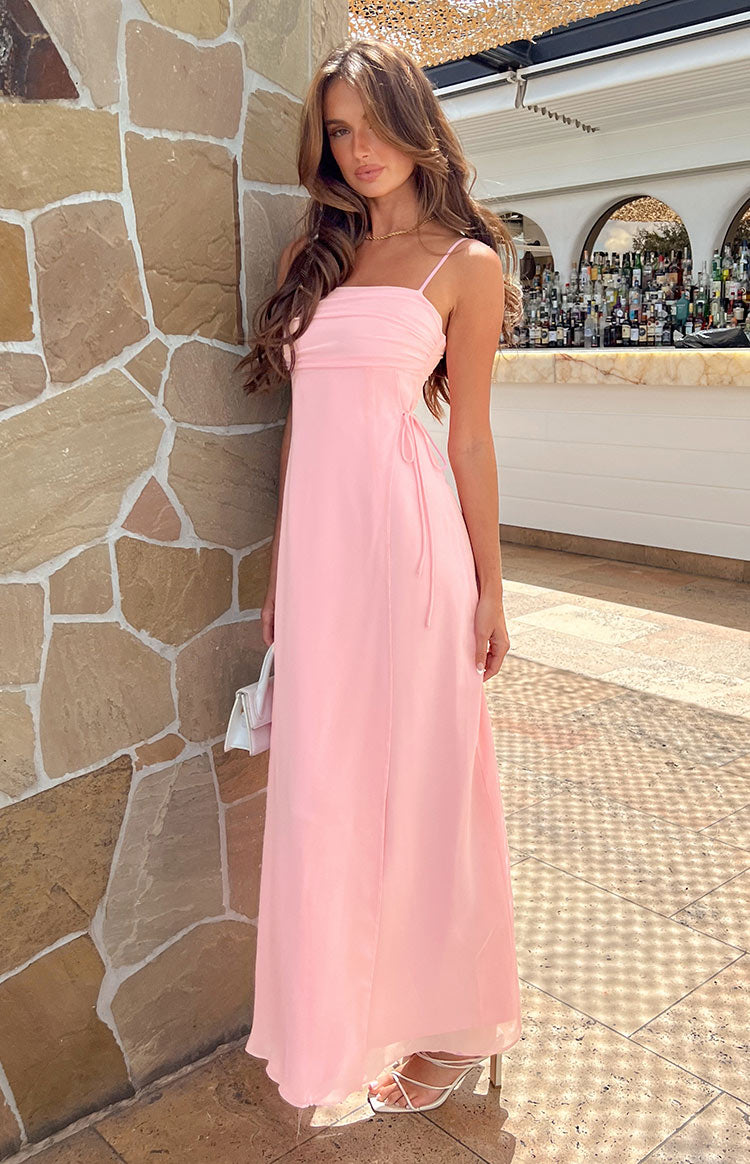 Flossie Pink Maxi Sleeveless Dress Image