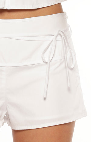 Floyd White Tie Shorts