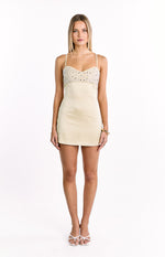 Fran Gold Sequin Contrast Party Mini Dress | Beginning Boutique AU Fran Gold Sequin Contrast Party Mini Dress | Beginning Boutique AU