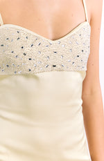 Fran Gold Sequin Contrast Party Mini Dress Image