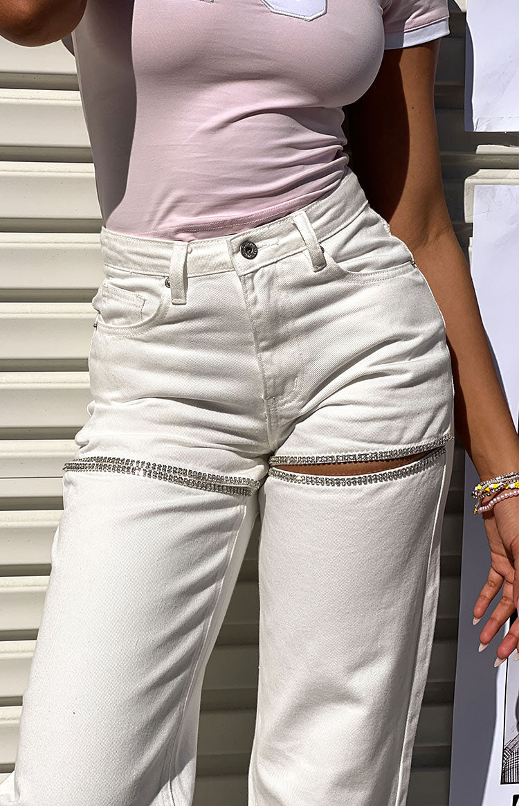 White Denim Stretchy Jeans