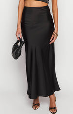 Genevieve Black Maxi Skirt Image