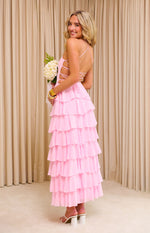 Georgie Pink Ruffle Maxi Dress Image